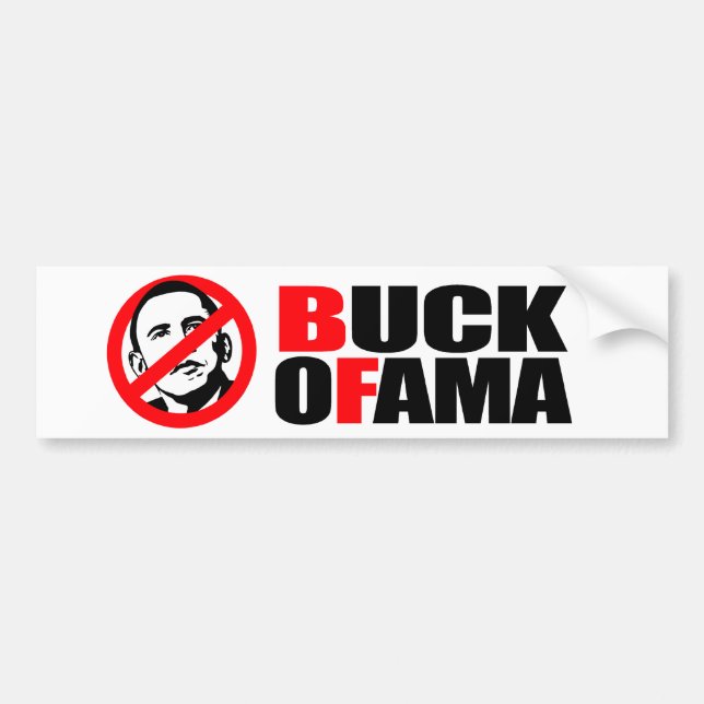 Anti-Obama - Buck Ofama sticker (Front)