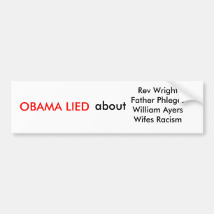 Anti Obama Bumper Sticker