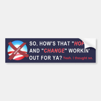 Anti-Obama Bumper Sticker (navy)