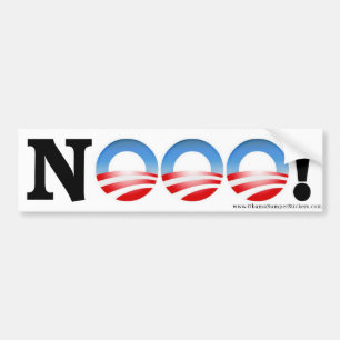 Anti Obama Bumper Sticker "NOOO!"