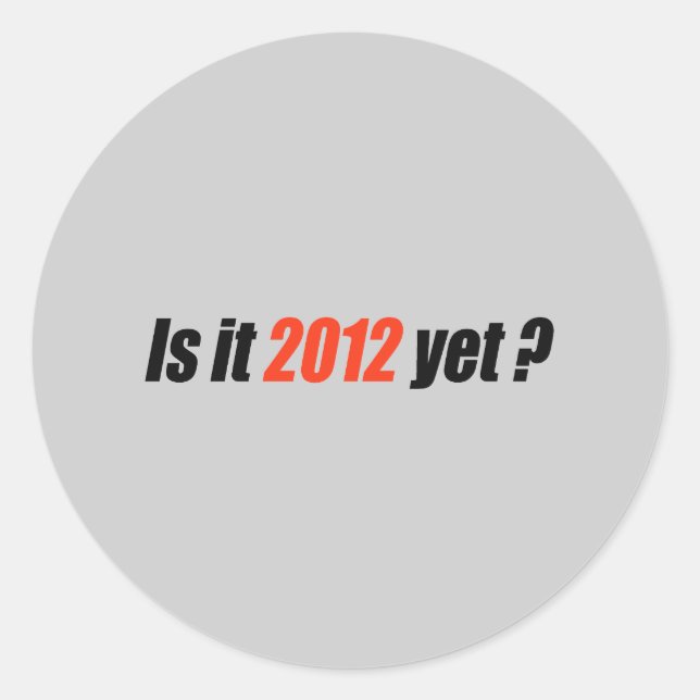 Anti-Obama Bumpersticker - 2012 Yet Classic Round Sticker (Front)