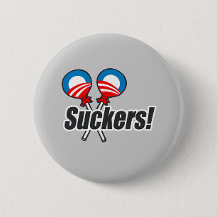 Anti-Obama Bumpersticker - Suckers 2 6 Cm Round Badge