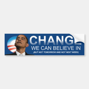 Anti Obama Change Bumper Sticker
