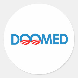 Anti-Obama - Doomed Classic Round Sticker