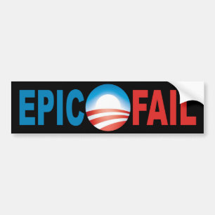 Anti-Obama Epic Fail bumper sticker