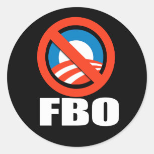 Anti-Obama - fbo Classic Round Sticker