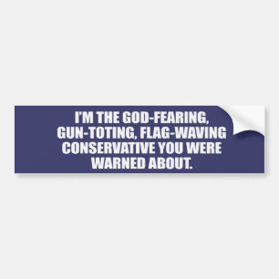 Anti-Obama - God fearing conservative Bumpersticke Bumper Sticker