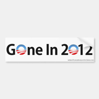 Anti-Obama "Gone In 2012" Bumper Sticker
