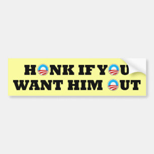 Anti Obama 'honk if' bumper stickers