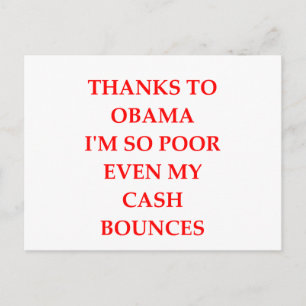 anti obama joke postcard