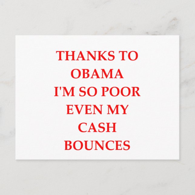 anti obama joke postcard (Front)
