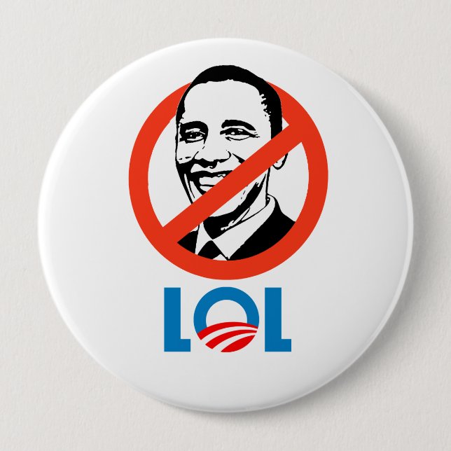 Anti-Obama - LOL 10 Cm Round Badge (Front)