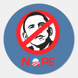 Anti-Obama - Nope Classic Round Sticker
