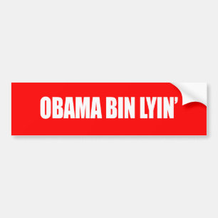 Anti-Obama - obama bin lyin' Bumper Sticker