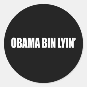Anti-Obama - obama bin lyin' Classic Round Sticker