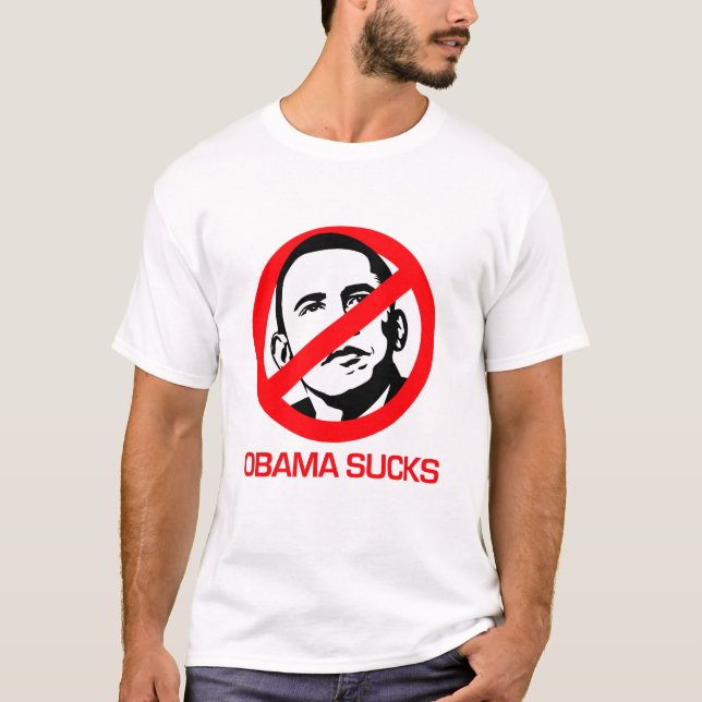Anti-Obama - Obama Sucks T-Shirt (Front)