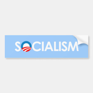 Anti-Obama - Socialism white Bumper Sticker