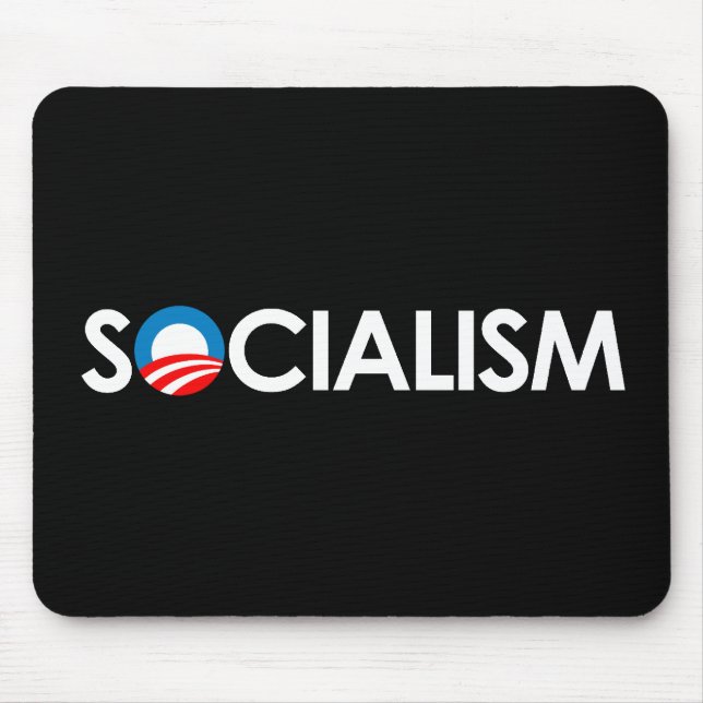 Anti-Obama - Socialism white Mouse Pad (Front)