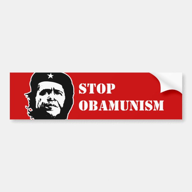 ANTI-OBAMA / STOP OBAMUNISM BUMPER STICKER (Front)