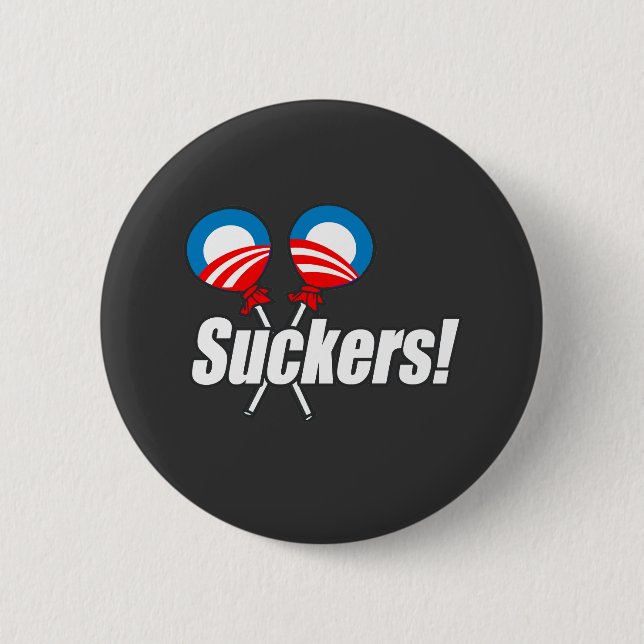 Anti-Obama - Suckers 6 Cm Round Badge (Front)