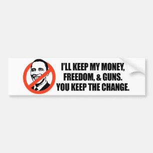 Anti-Obama T-shirt - You keep the change copy Bumper Sticker