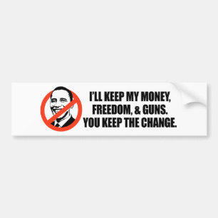 Anti-Obama T-shirt - You keep the change copy Bumper Sticker