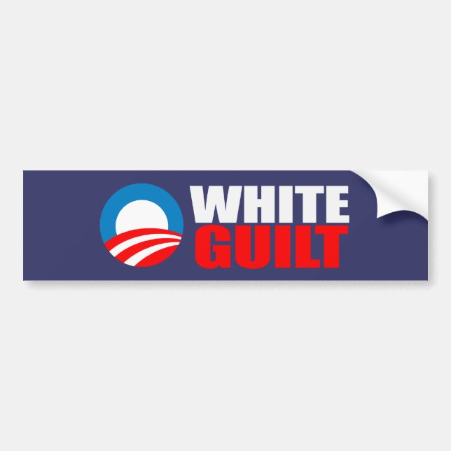 Anti-Obama - WHITE GUILT Bumpersticker Bumper Sticker (Front)