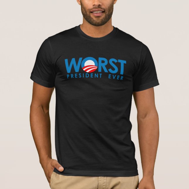 Anti-Obama - Worst President Ever T-Shirt (Front)