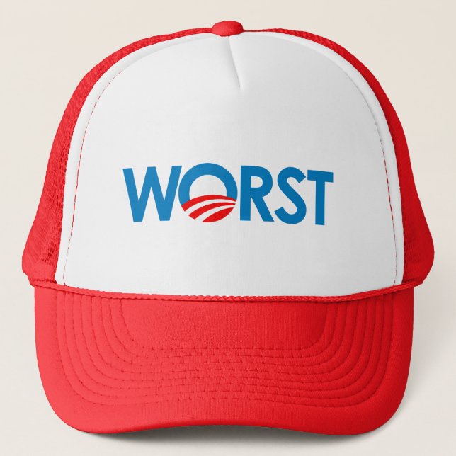 Anti-Obama - Worst Trucker Hat (Front)