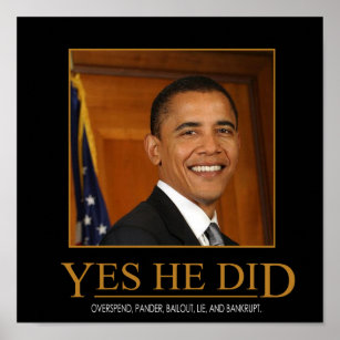 Anti Obama Yes He Did Demotivational Poster