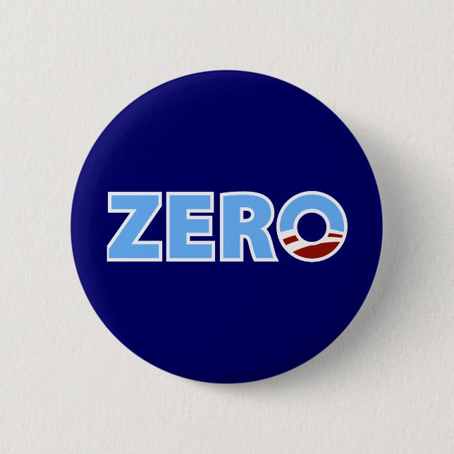 Anti-Obama: Zero 6 Cm Round Badge (Front)