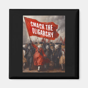 Anti Oligarchy - Cat Protest Magnet