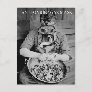 Anti-onion Gas Mask Postcard