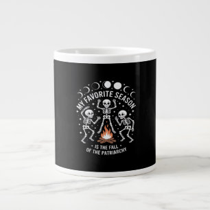 Anti Patriarchy Skeleton Autumn Fall Joke Large Coffee Mug