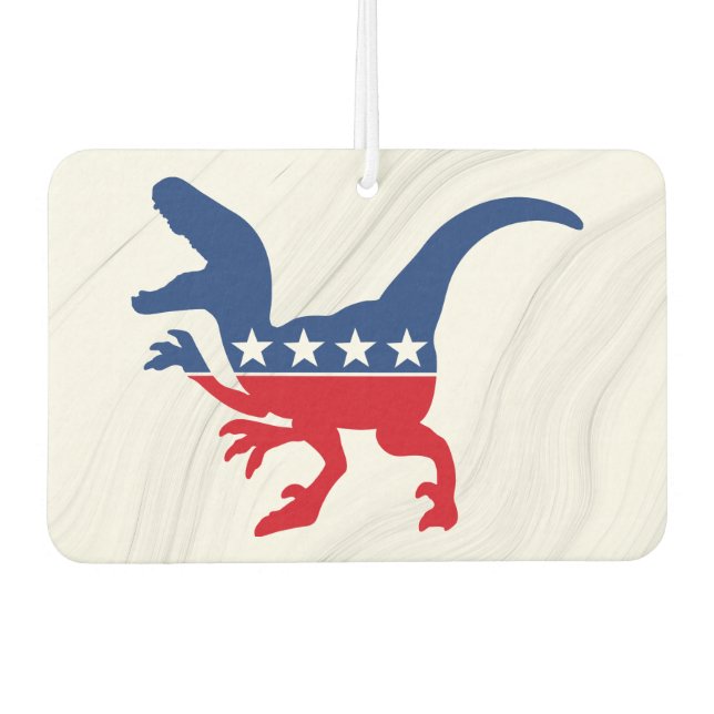 Anti-Politics Patriotic T-Rex Car Air Freshener (Front)