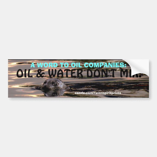 ANTI-POLLUTION OCEAN SEAL Bumper Sticker (Front)