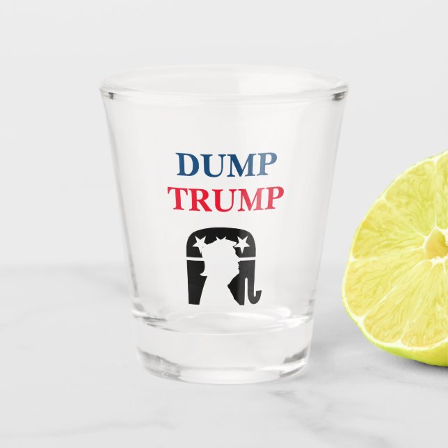 Anti President Donald Trump Politics Shot Glass (Front)