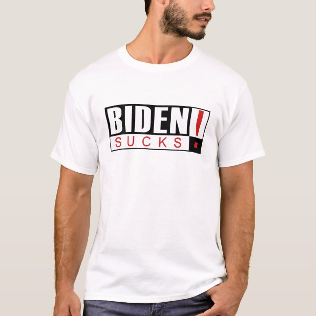 Anti President Joe Biden Idiot Funny Political T-Shirt (Front)