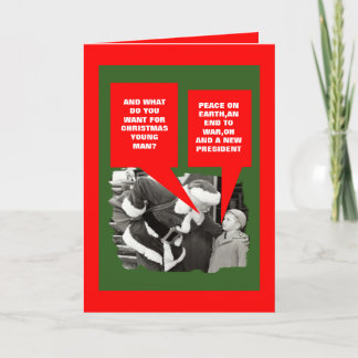 Anti President Obama happy holidays Holiday Card