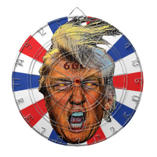 Anti President Trump Big Mouth Devil Dartboard