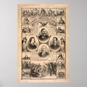 Anti-Prohibition by Kurz & Allison (1888) Poster