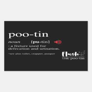 Anti Putin POOTIN Funny Dictionary Rectangular Sticker