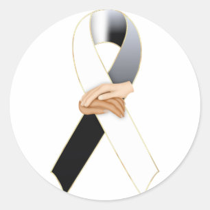 Anti Racism Awareness Ribbon Stickers