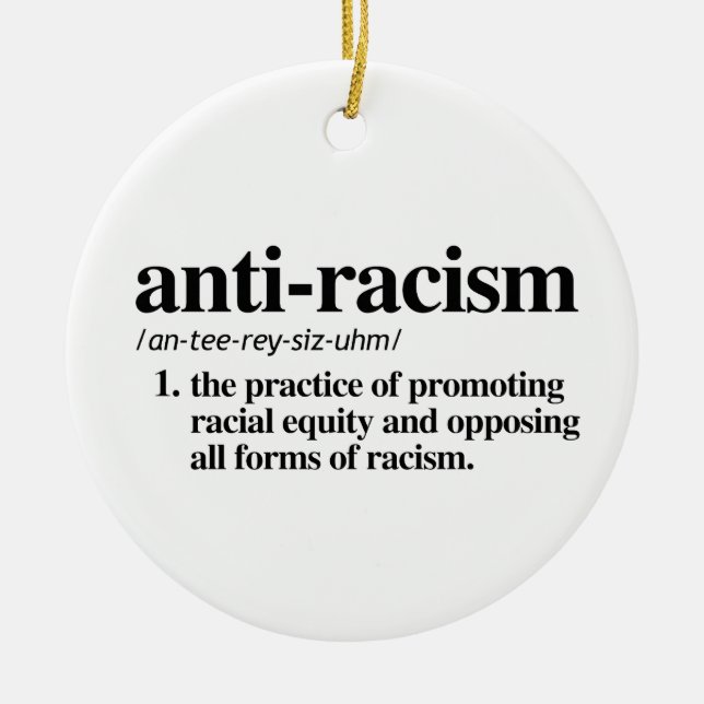 Anti-Racism Ceramic Ornament (Front)