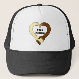 Anti racism handshake logo trucker hat