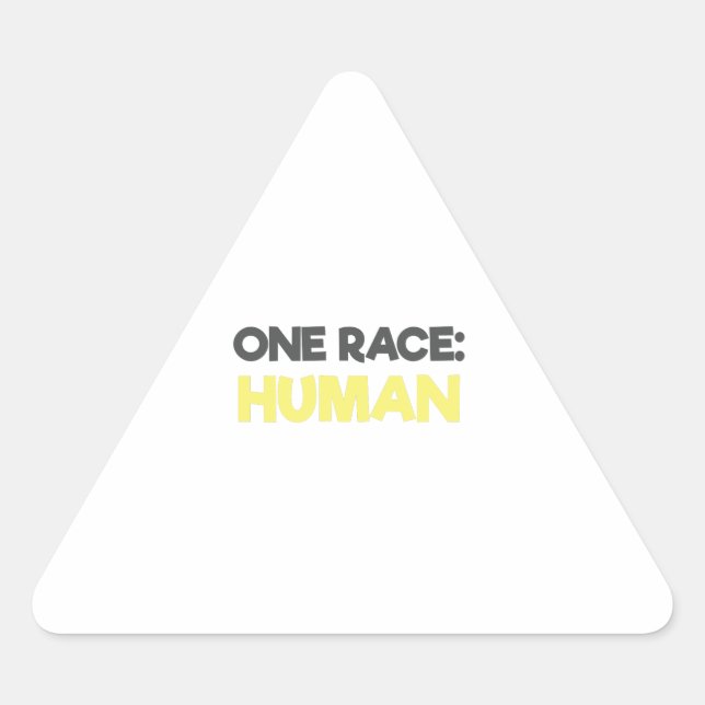 Anti Racism One Race Human Triangle Sticker (Front)