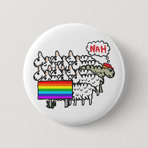 Anti Rainbow Sheep 6 Cm Round Badge