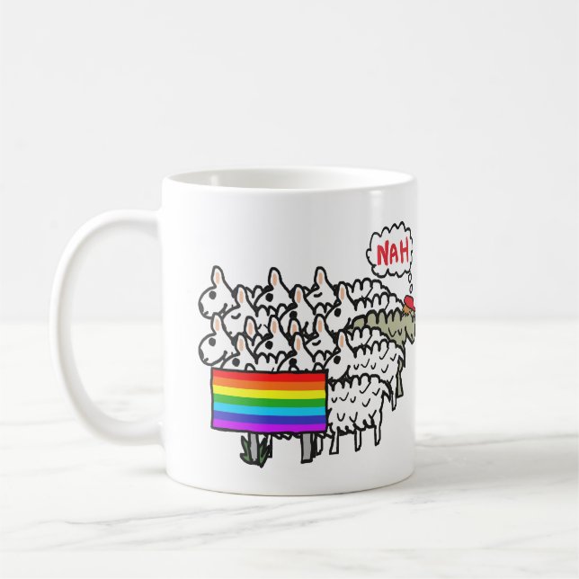 Anti Rainbow Sheep Coffee Mug (Left)