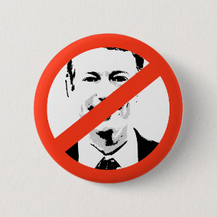 ANTI-RAND PAUL 6 CM ROUND BADGE