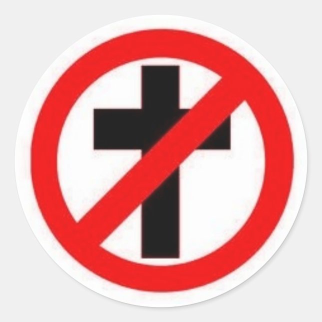 Anti-Religion Large Sticker (Front)
